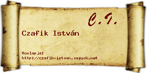 Czafik István névjegykártya