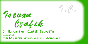 istvan czafik business card